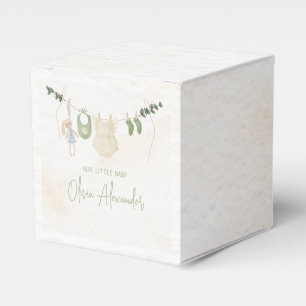 Ballotins Aquarelle délicate verte et beige Floral Baby Sh