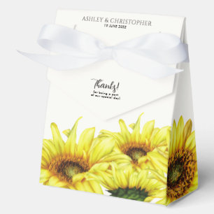 Ballotins Aquarelle élégante Tournesol noir et blanc Mariage