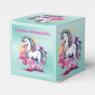 Ballotins Aquarelle enchantée Unicorne fête d'anniversaire
