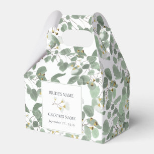 Ballotins Aquarelle Eucalyptus Mariage de fleurs vertes