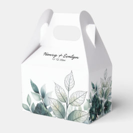 Ballotins Aquarelle Feuilles Design Mariage Favoriser Boîtes