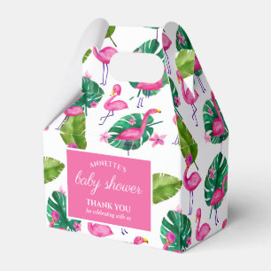 Ballotins Aquarelle Flamant rose rose Feuille tropical Motif
