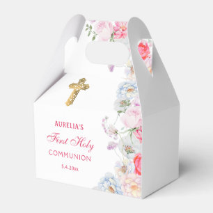 Ballotins Aquarelle Fleurs Jardin Première Communion Gable