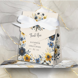 Ballotins Aquarelle Fleurs sauvages Élégant Merci de mariage