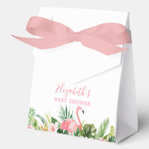 Ballotins Aquarelle Floral rose Flamant rose douche Bow