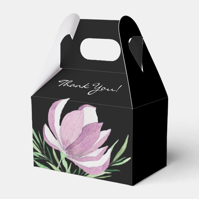 Ballotins Aquarelle florale de Magnolia pourpre Botanique (Verso)