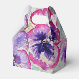 Ballotins Aquarelle florale violette Pansy rose