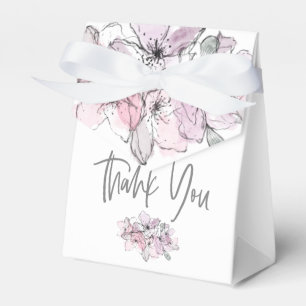 Ballotins Aquarelle Floraux Merci Noms Date Blanc