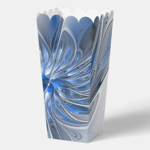 Ballotins Aquarelle gris bleu Abstrait Fractal Art Flower