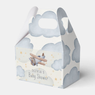 Ballotins Aquarelle Grise Et Beige Baby shower