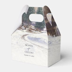 Ballotins Aquarelle Hiver Mariage paysage neige
