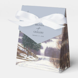 Ballotins Aquarelle Hiver Mariage paysage neige