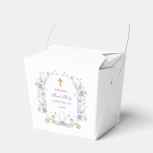 Ballotins Aquarelle Lilac Fleurs Première communion Sortir
