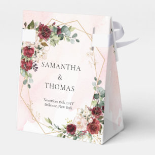 Ballotins Aquarelle marsala rose sauge mariage