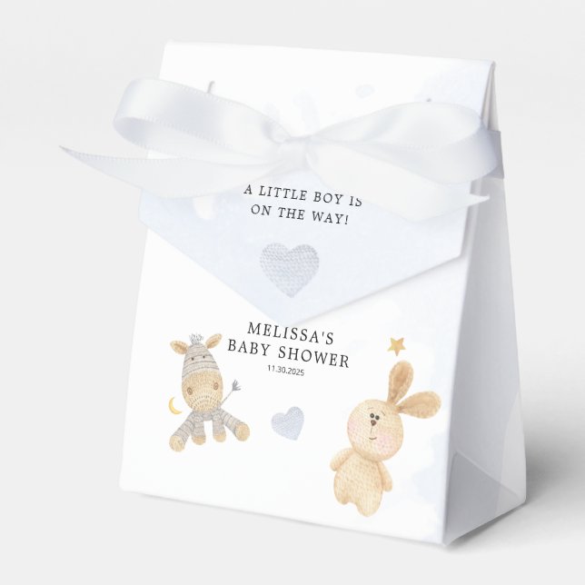 Ballotins Aquarelle mignonne Baby shower moderne Jouets tend (Verso)