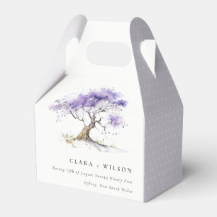 Ballotins Aquarelle minimale Lilac Jacaranda Mariage arbre
