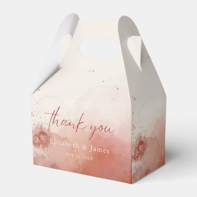 Ballotins Aquarelle moderne Terracotta Desert Boho Mariage (Verso)