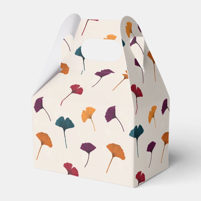Ballotins Aquarelle Motif Ginkgo Leaf Automne Couleurs d'aut (Verso)