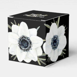 Ballotins Aquarelle noire et blanche des anémones