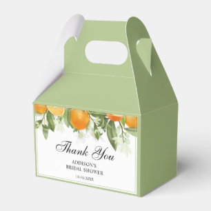 Ballotins Aquarelle Orange Fleurs Fête des mariées Merci