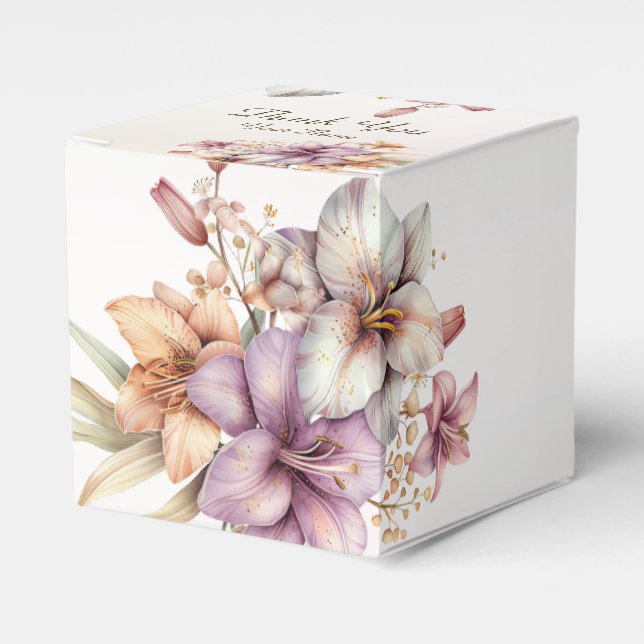 Ballotins Aquarelle Party Boho rose Fleurs Élégant (Verso)