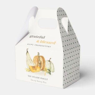 Ballotins Aquarelle Pastel Soft Floral Citrouille Thanksgivi