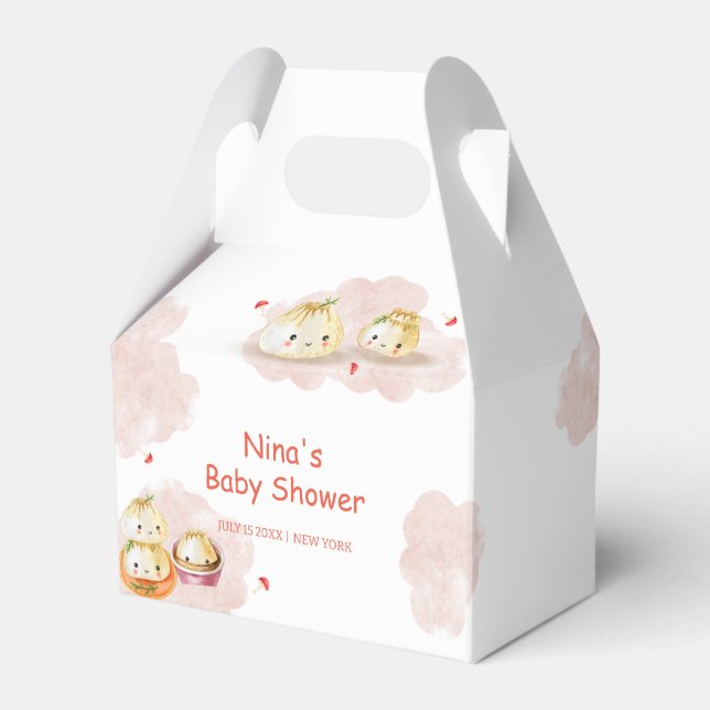 Ballotins Aquarelle Petit Baby shower de champignon (Verso)