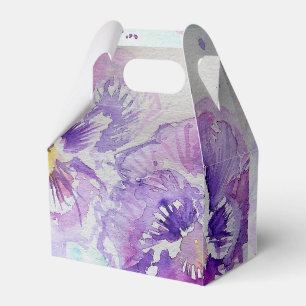 Ballotins Aquarelle Purple Pansy Retourner les étiquettes d'