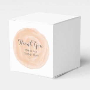 Ballotins Aquarelle ronde orange mariage Favoriser les boîte