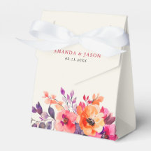 Aquarelle rose brillant rose orange Mariage floral