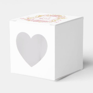 Ballotins Aquarelle Rose Crest Baptême Coeur