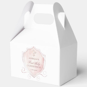 Ballotins Aquarelle rose Crest première communion Gable