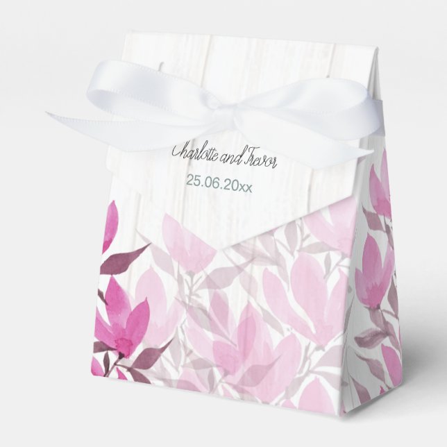 Ballotins Aquarelle rose Fleur sauvage chaude peinte à la ma (Verso)