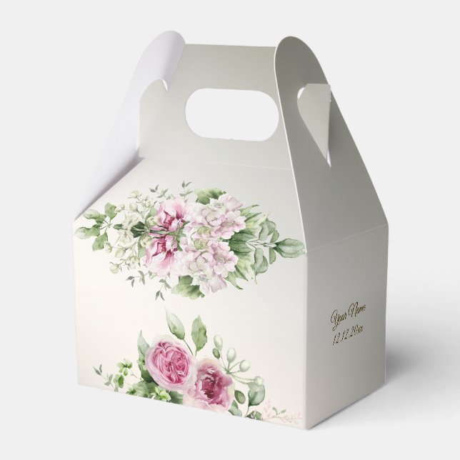 Ballotins Aquarelle rose Floral Frame Bronze brillant (Verso)