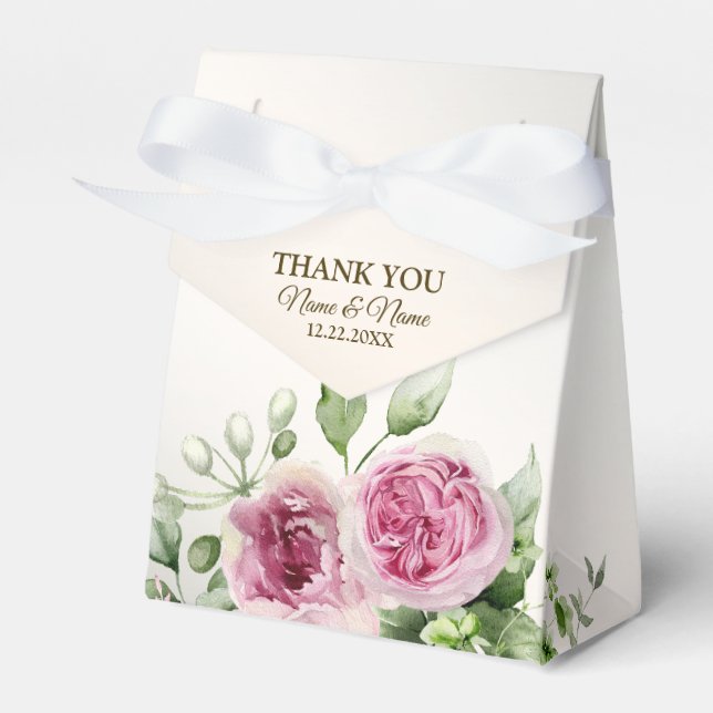 Ballotins Aquarelle rose Floral Frame Bronze brillant (Verso)