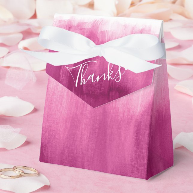 Ballotins Aquarelle rose mariage merci (Mariage)