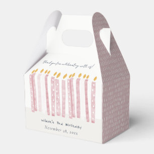 Ballotins Aquarelle rose pastel mignonne aux bougies d'anniv