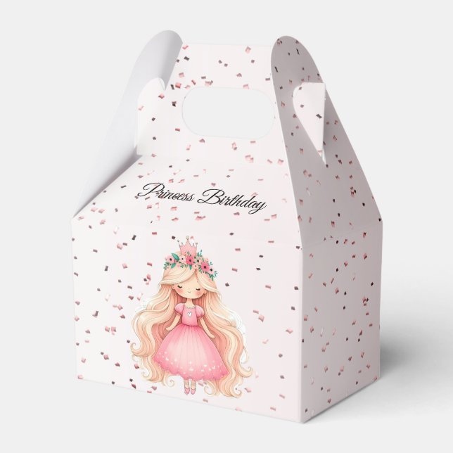 Ballotins Aquarelle rose princesse Anniversaire (Verso)