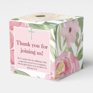 Ballotins Aquarelle rose vert Floral Ballotin chrétien