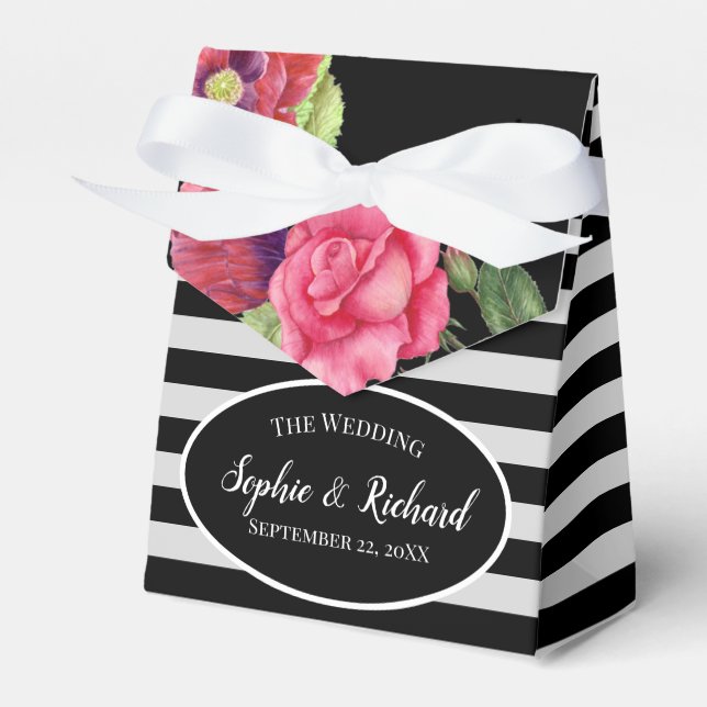 Ballotins Aquarelle Rouge Poppies Rose rose Mariage (Verso)