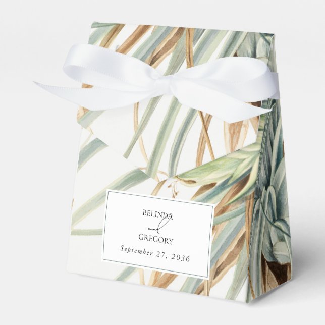 Ballotins Aquarelle Rustique Neutral Boho Mariage botanique (Verso)