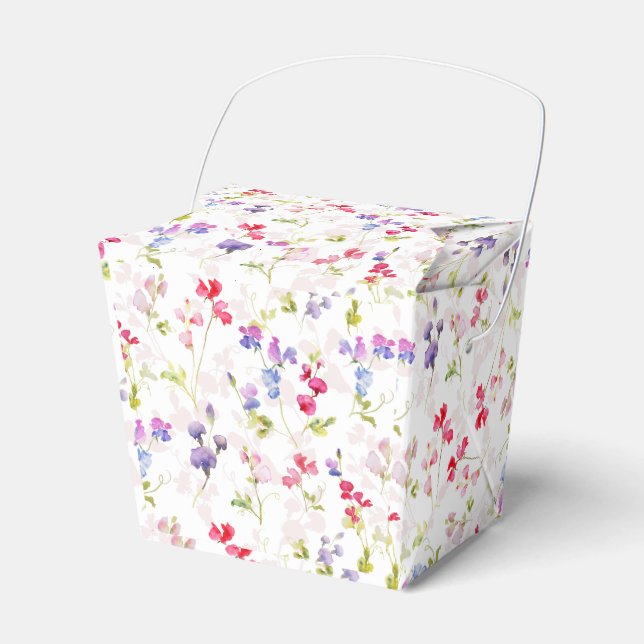 Ballotins Aquarelle Sweet Peas joliment fleuri (Verso)