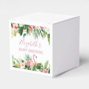 Ballotins Aquarelle Tropical Floral Rose Flamant rose Douche