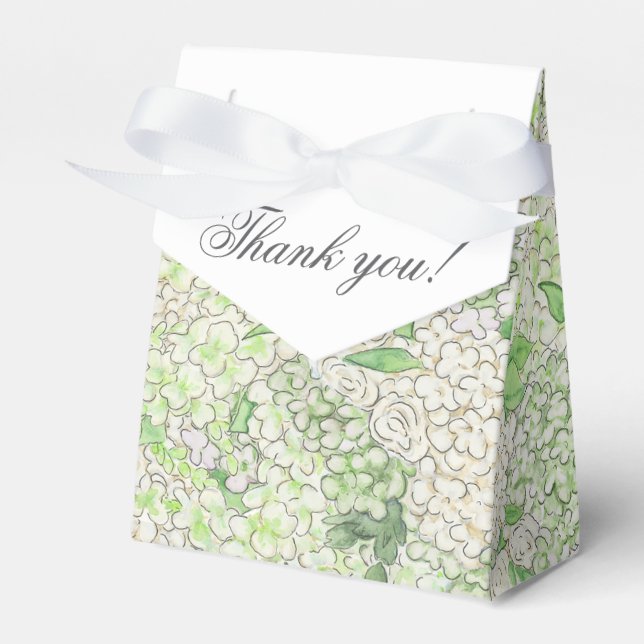 Ballotins Aquarelle Vert et Blanc Hydrangea Crest (Verso)
