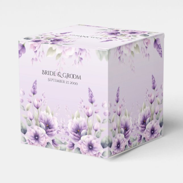 Ballotins Aquarelle violet Ballotin Floral (Verso)