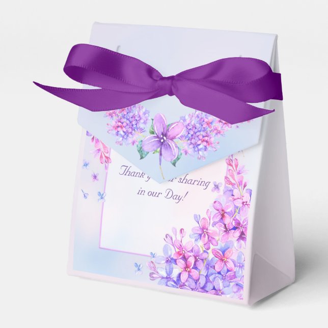 Ballotins Aquarelle violet Lilac Flower Ballotin (Verso)