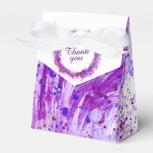 Ballotins Aquarelle violette art merci boîte cadeau