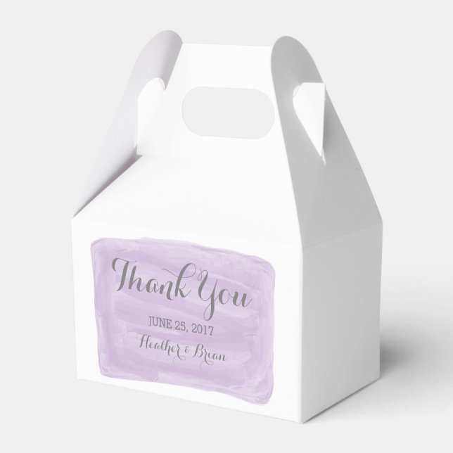 Ballotins Aquarelle violette Mariage Faveur Boîtes (Verso)