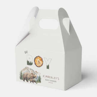 Ballotins Aquarelle Woodland Oh Boy Bear Baby shower