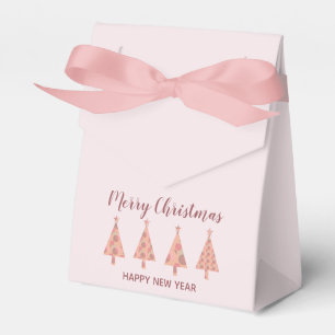 Ballotins Arbre de pin simple moderne fille rose joyeux Noël